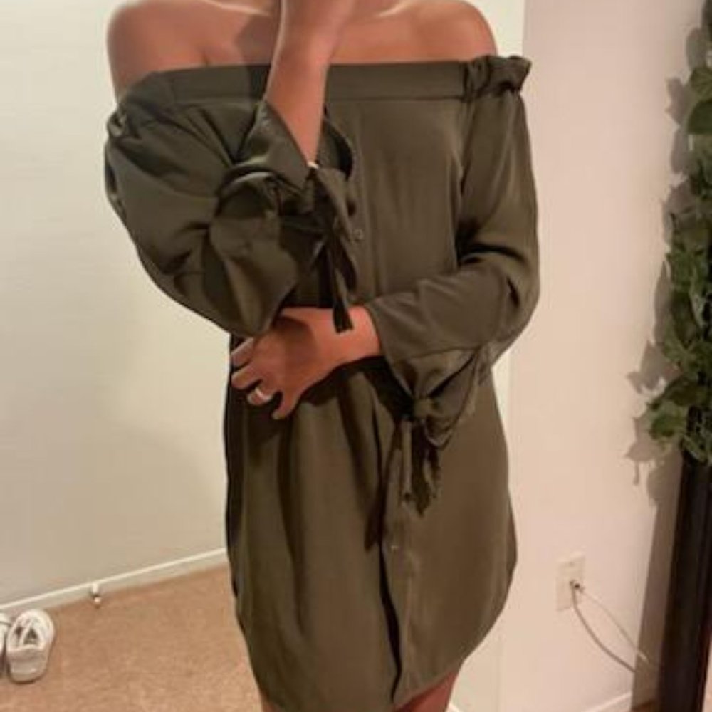 Everyday Strapless Green Dress